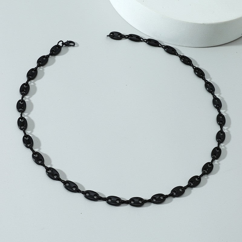 Coffee Bean Necklace Hip Hop Necklace