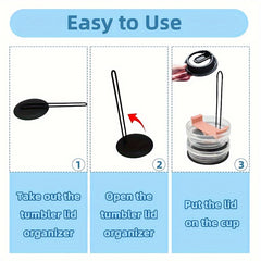Cup Lid Organizer Storage Bracket Space Saving Cup Accessories