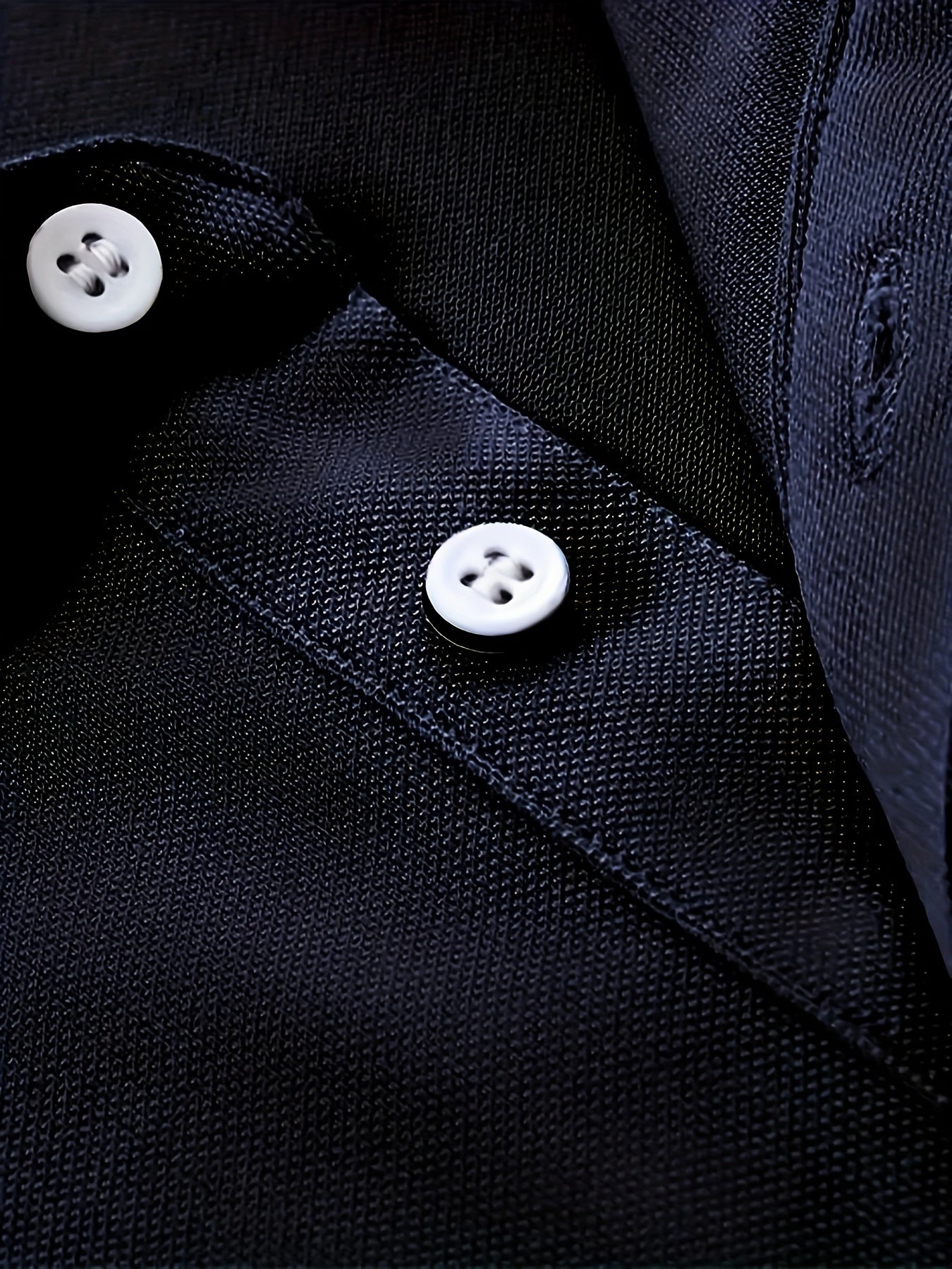 Symbol Print Men's Casual Button Up Long Sleeve Lightweight Polo Shirt