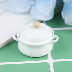 Mini Alloy Soup Pot Dollhouse Accessory for DIY Decoration Micro Landscape