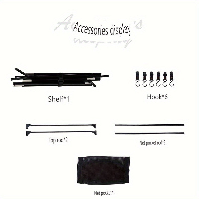 Double Layer Mesh Pocket Rack for Camping