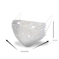 Diamond Unisex Face Mask Multicolor Rhinestone Mask