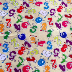 8pcs Number Theme Fabric Fat Quarter DIY Sewing Supplies