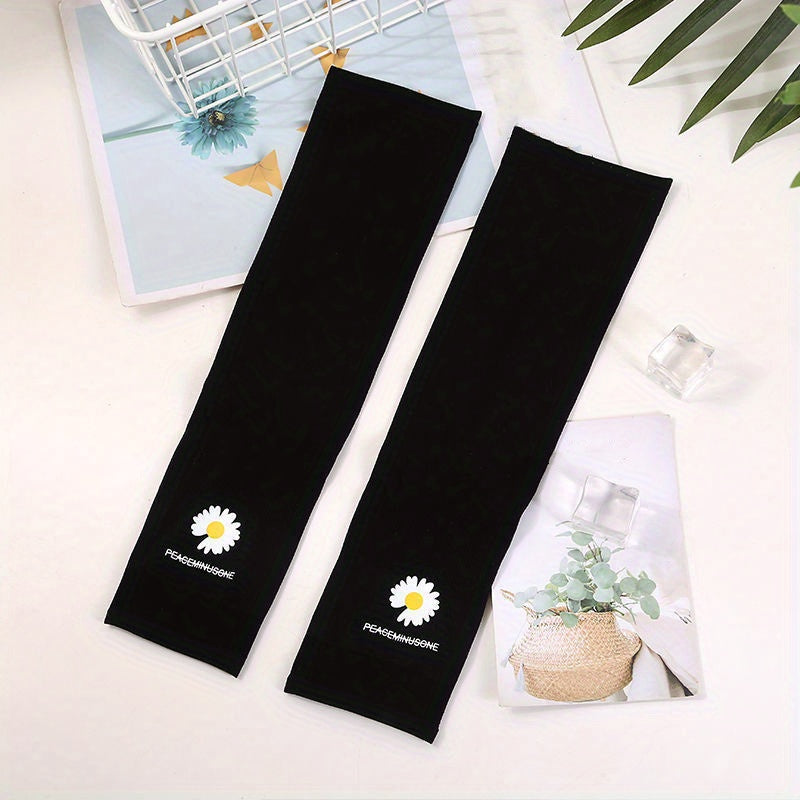Daisy Arm Sleeves Sunscreen Ice Sleeves Outdoor Gloves