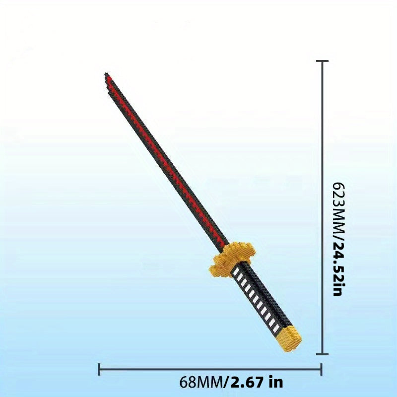 Anime Building Blocks Weapon Scabbard Set for Boys