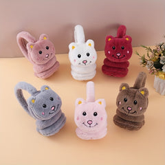 Women's Bear Earmuffs Soft Polyester Hand Washable