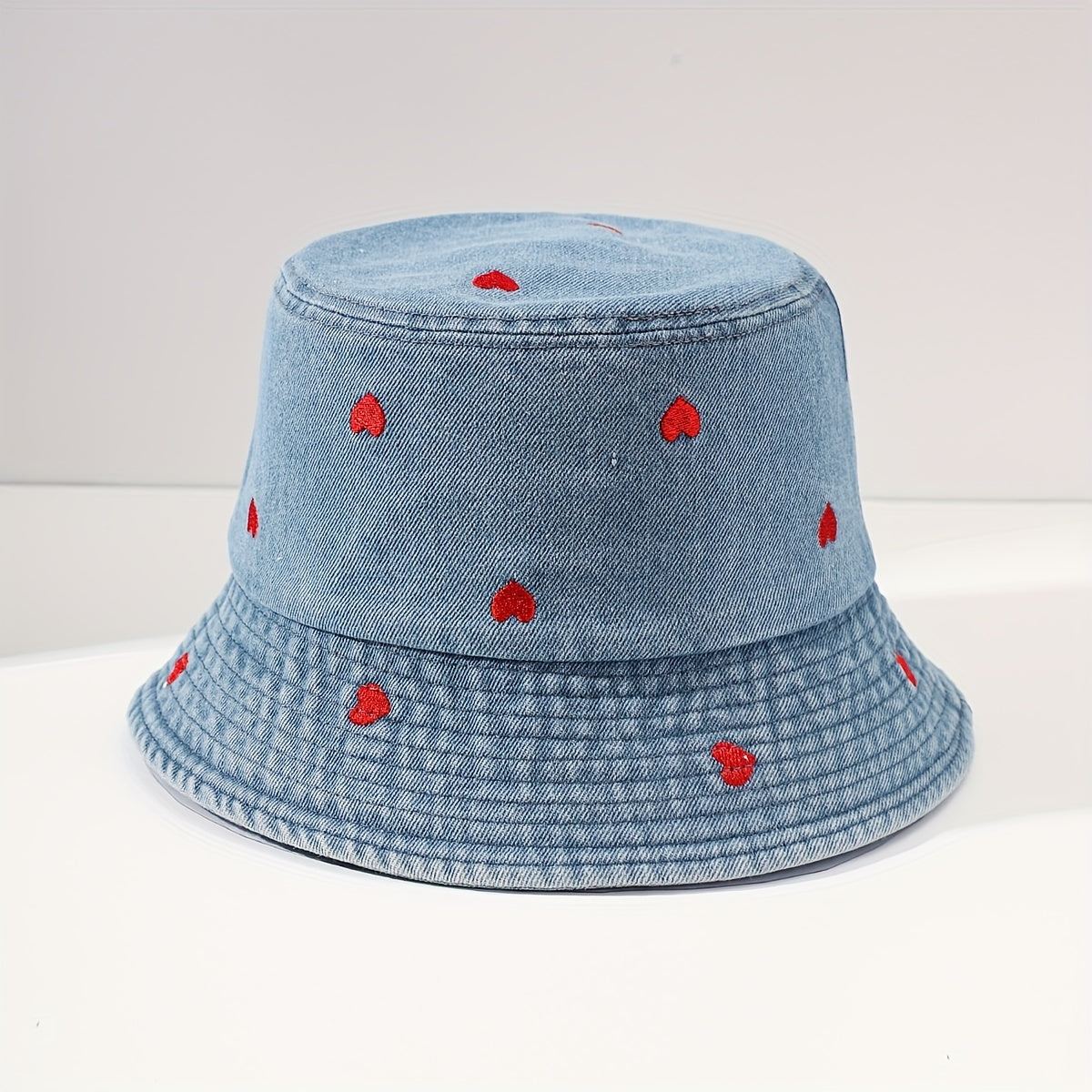 Men's Love Embroidery Sun Hat Fisherman Hat