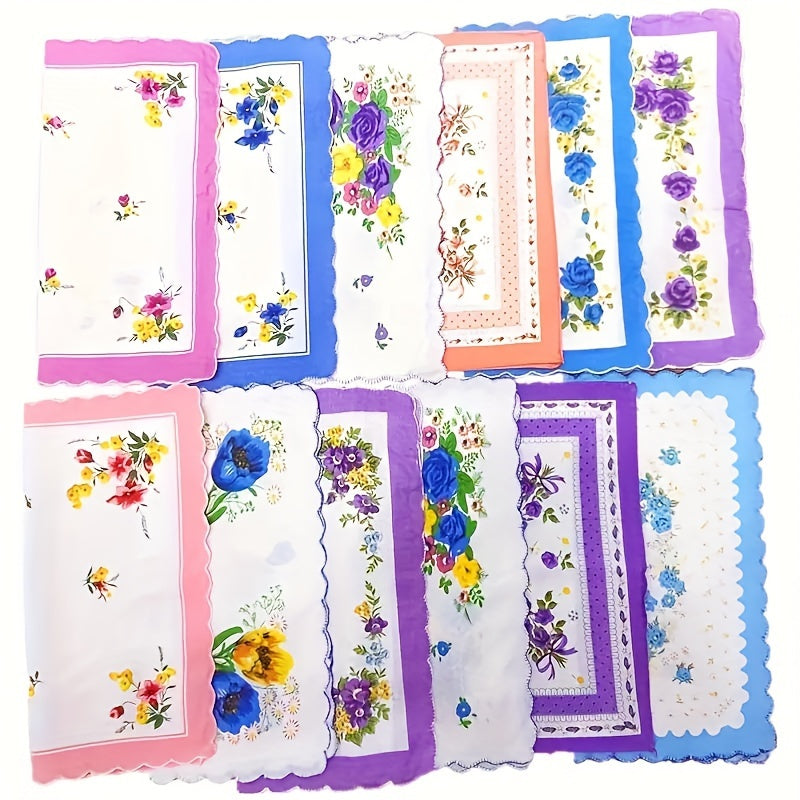 10pcs Vintage Handkerchiefs Party Favors