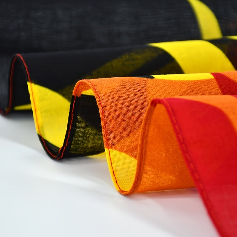 Men's Flame Cotton Printed Square Scarf Bandana