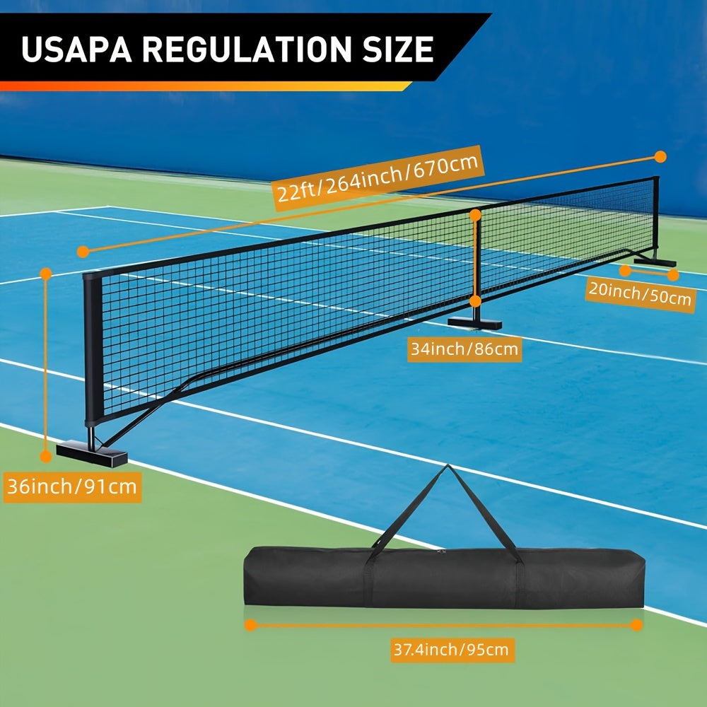 USAPA Regulation Size Pickleball Net with Steel Frame 6.71m Long