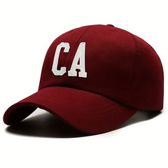 CA Letter Soft Top Baseball Cap Embroidered Outdoor Hat