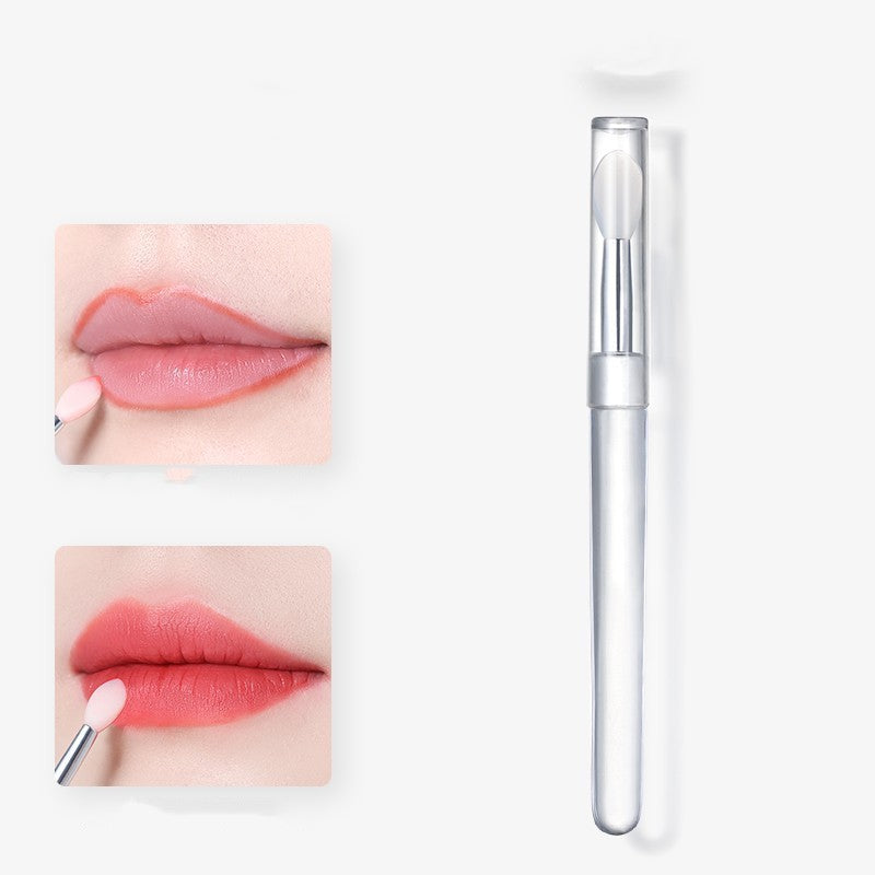 Silicone Lip Brush With Cover Dustproof Lip Film Brush Lipstick Brush