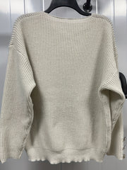  Casual Sweater Crisscross Front V Neck Stretch Pullover