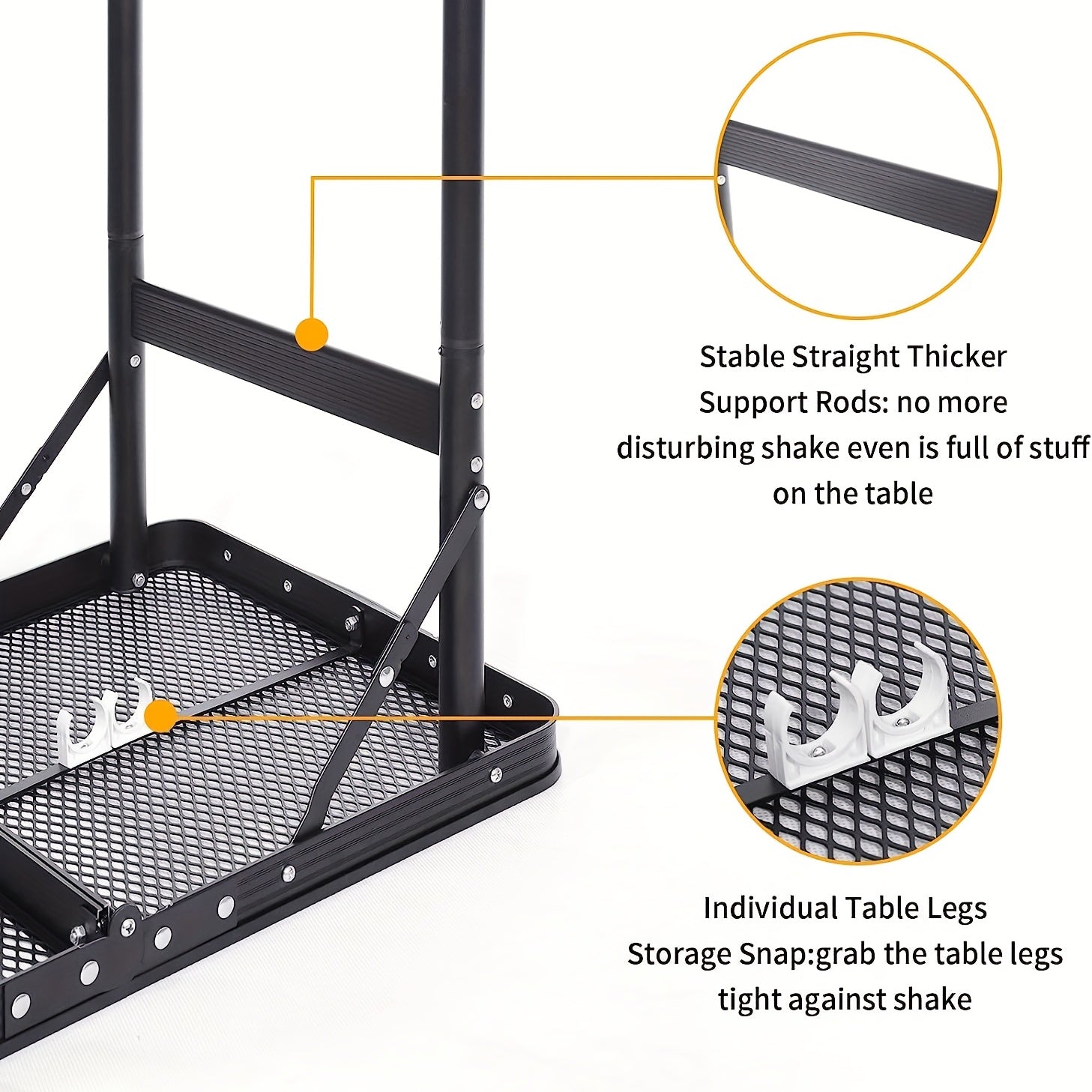 Portable Folding Table Adjustable Height for Indoor Outdoor Travel BBQ Beach