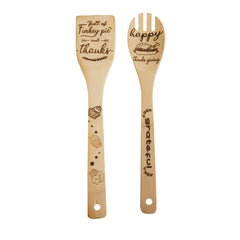 Christmas Bamboo Kitchen Utensils Set Halloween Decorative Cooking Tools