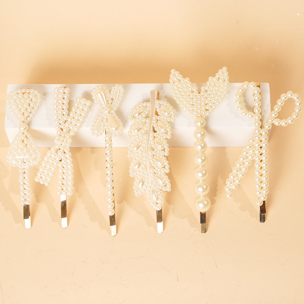6pcs Faux Pearl Hair Clip Barrette Hair Accessories