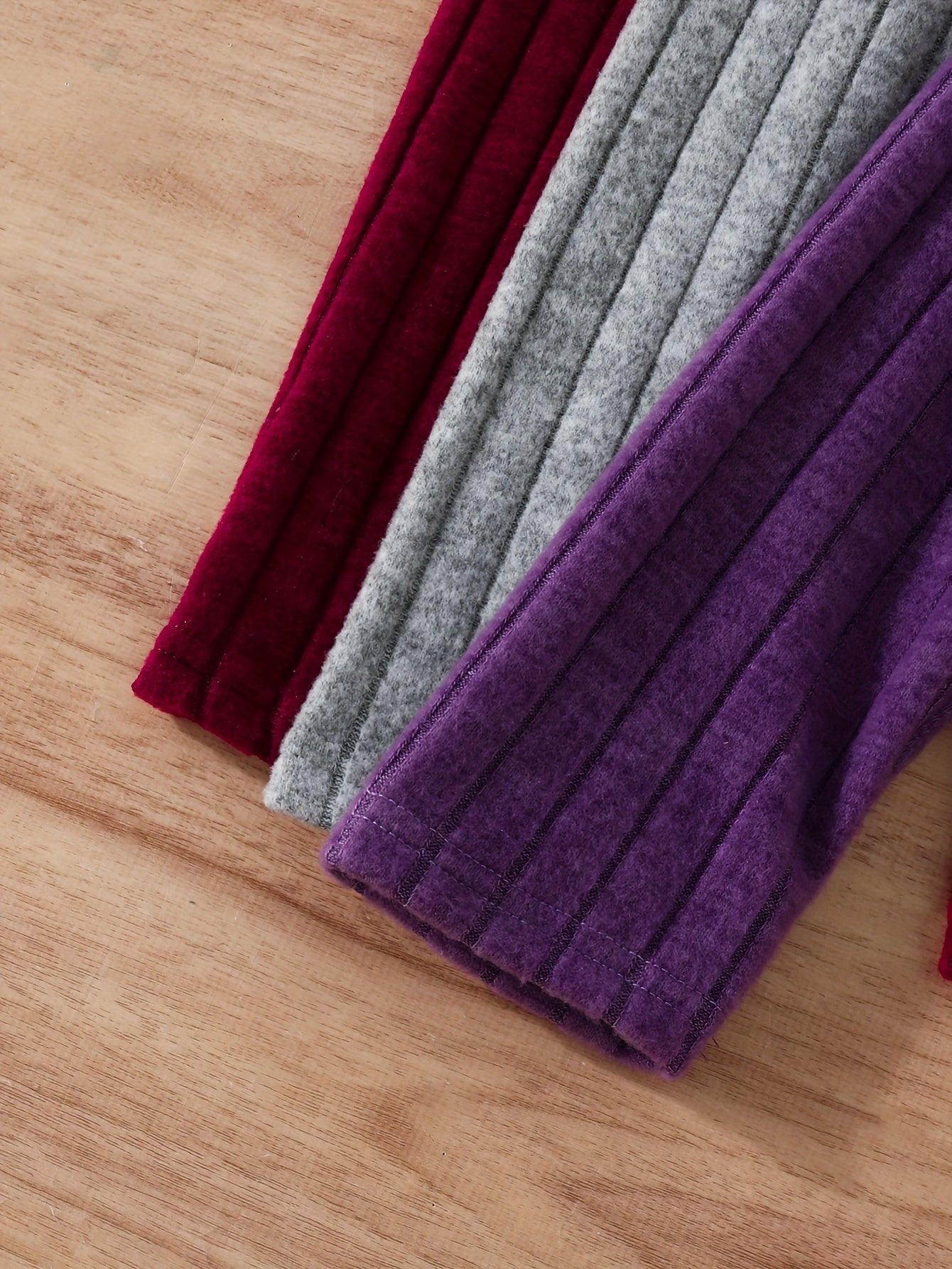 3 Pack Ribbed Long Pants for Girls, Comfy Sweatpants for Sports