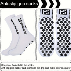 Men's Silicone Non-slip Mid-calf Football Socks