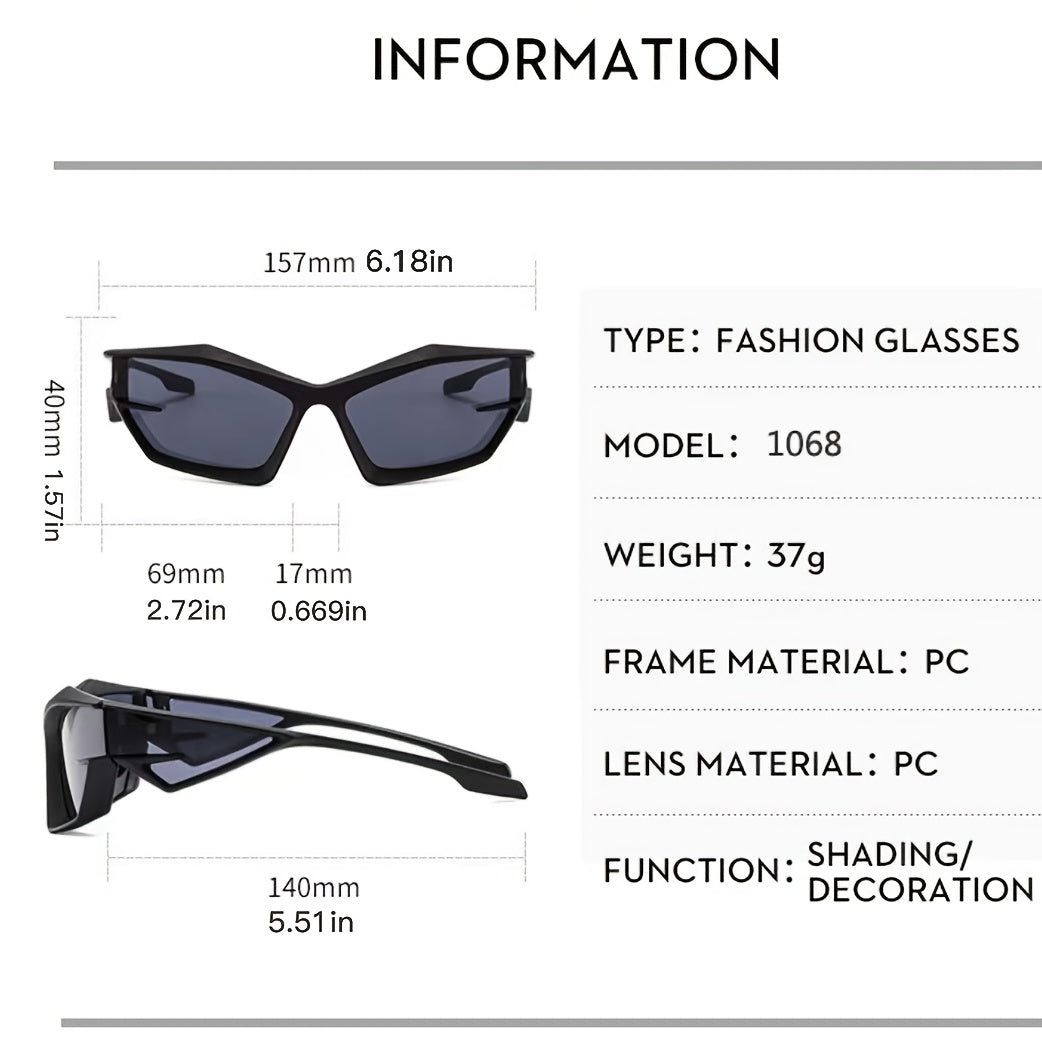 Futuristic Irregular Shape Tech Sunglasses