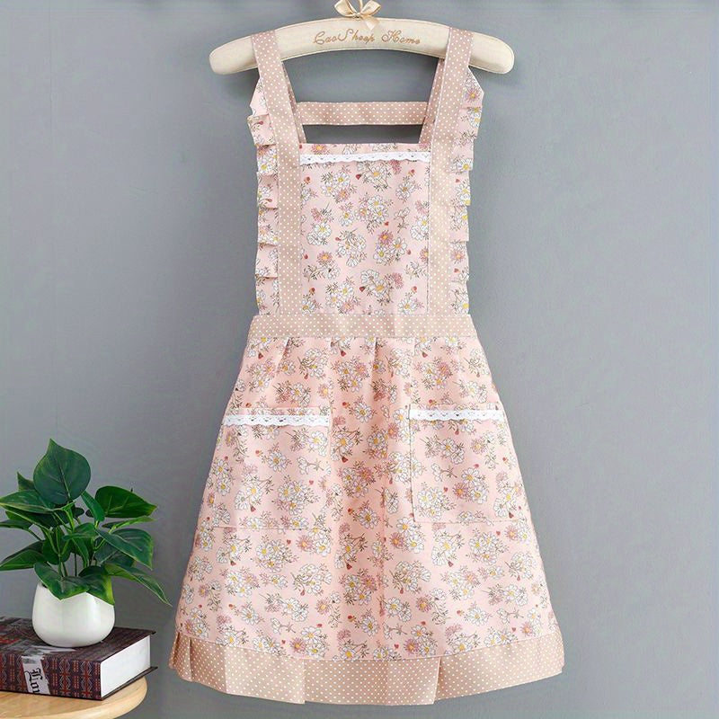 Polyester Aprons Cooking Kitchen Apron With Pockets Men Women
