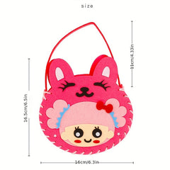 DIY Animal Theme Non-Woven Handbag Kit for Kids