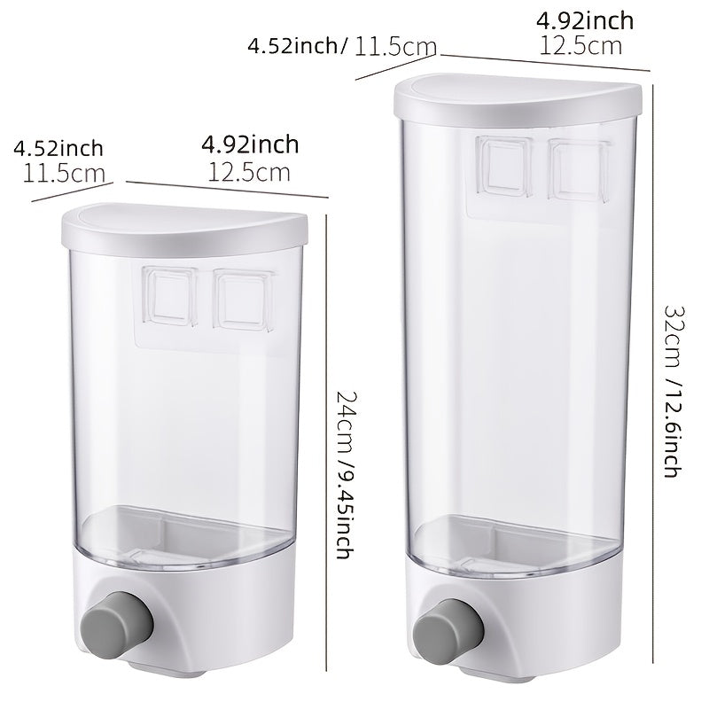Wall Mounted Airtight Kitchen Cereal Dispenser Storage Container