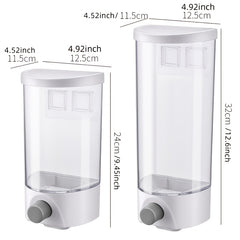 Wall Mounted Airtight Kitchen Cereal Dispenser Storage Container