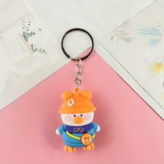 Baby Door Pendant Yellow Duck Keychain Couple Backpack Ornament