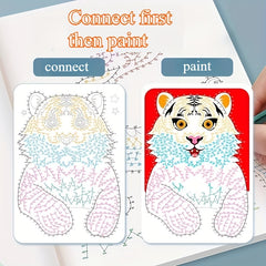 Intricate Designs Coloring Book with Number Connection Activity