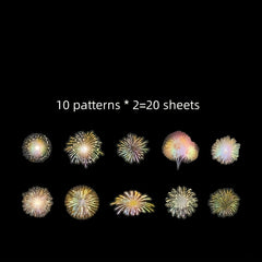 20pcs Fireworks Series PET Decorative Stickers for Diary Album Journal