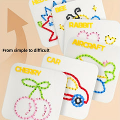 6pcs Children's Sewing Board DIY Weaving Educational Materials