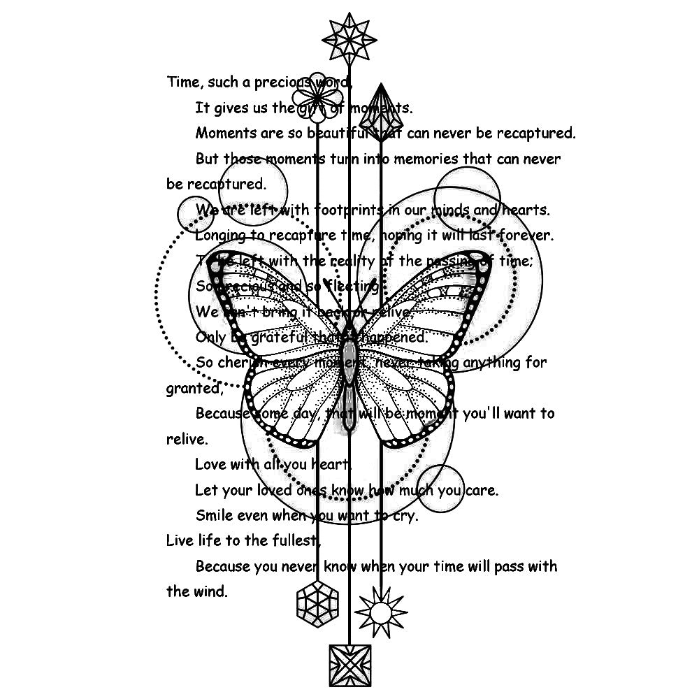 Butterfly Letter Word Clear Stamps for Cards Scrapbooks & More
