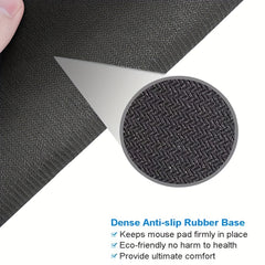 Textured Mouse Mat Non Slip Rubber Base Mousepad 24x13x0.7cm