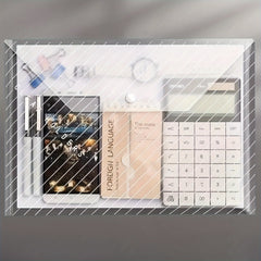 2pcs Waterproof Transparent Document Bag Large Capacity Business Office Supplies