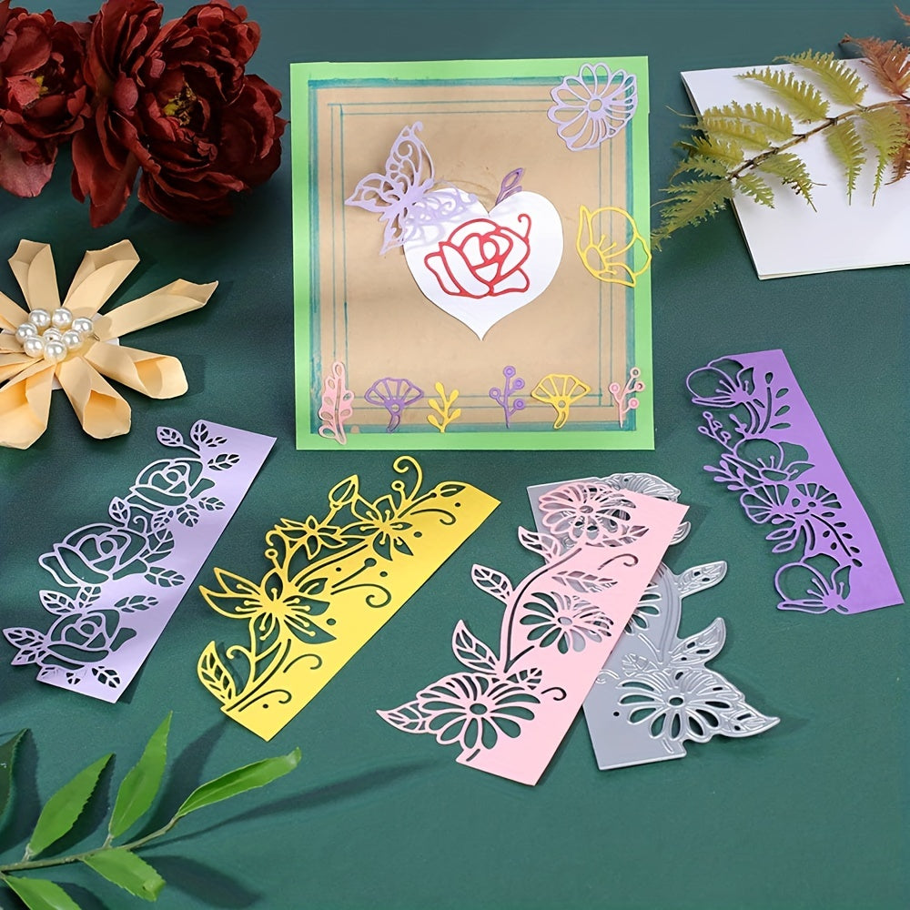 Rose Flower Edge Metal Cutting Dies DIY Scrapbooking Album Decorative Embossing