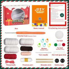 Crochet Material Package with English Instruction Manual - Beginner Yarn Kit