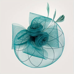 Women's Feather Headband Veil for Horse Race Derby Hat Wedding Cocktail Party