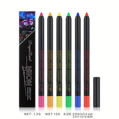 6 Colors Fluorescent Eyeliner UV Light Waterproof Pen