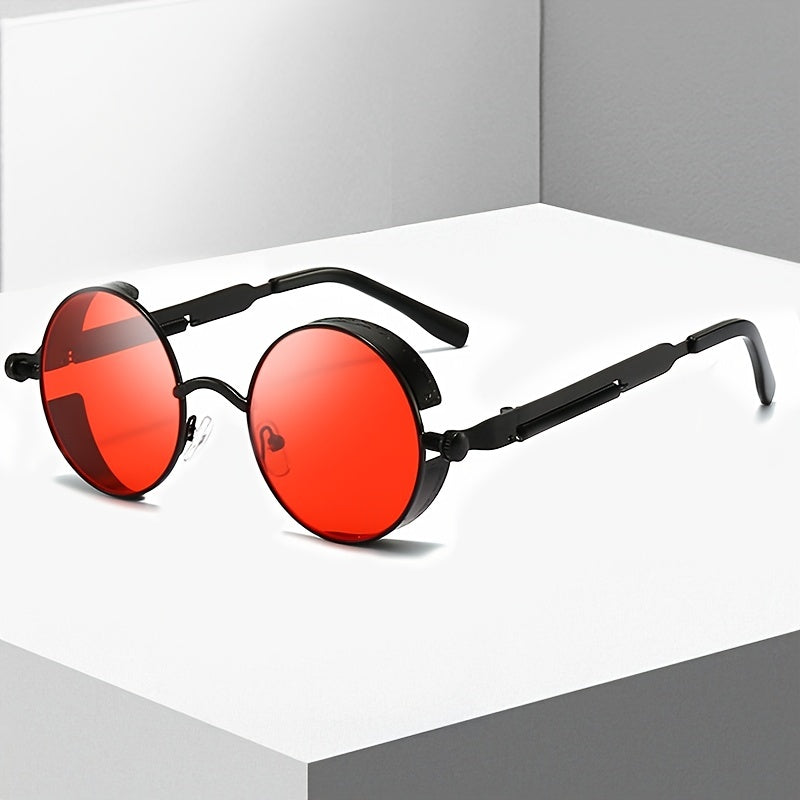Steampunk Polarized Sunglasses Round Eyewear
