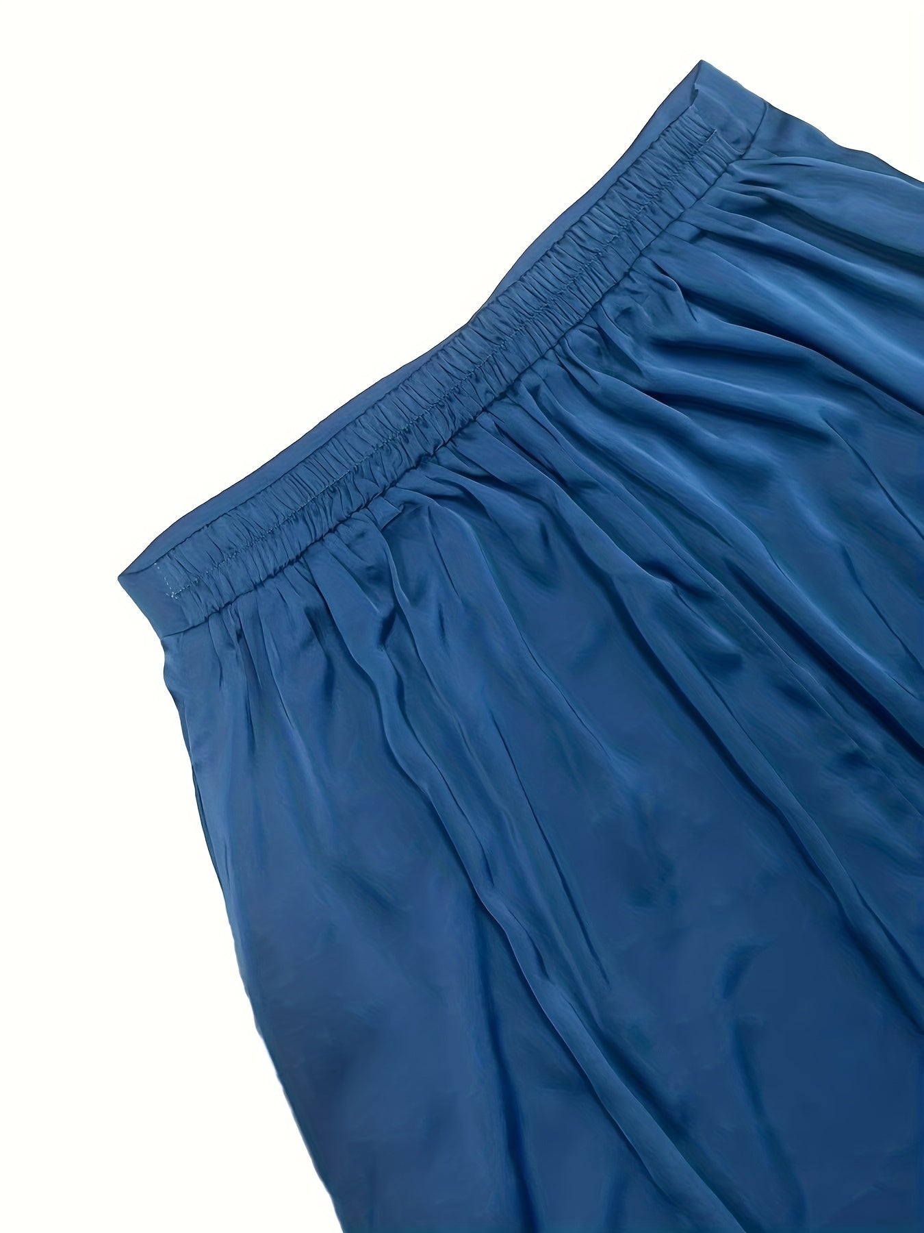  Solid High Waisted Maxi Skirt with Pockets