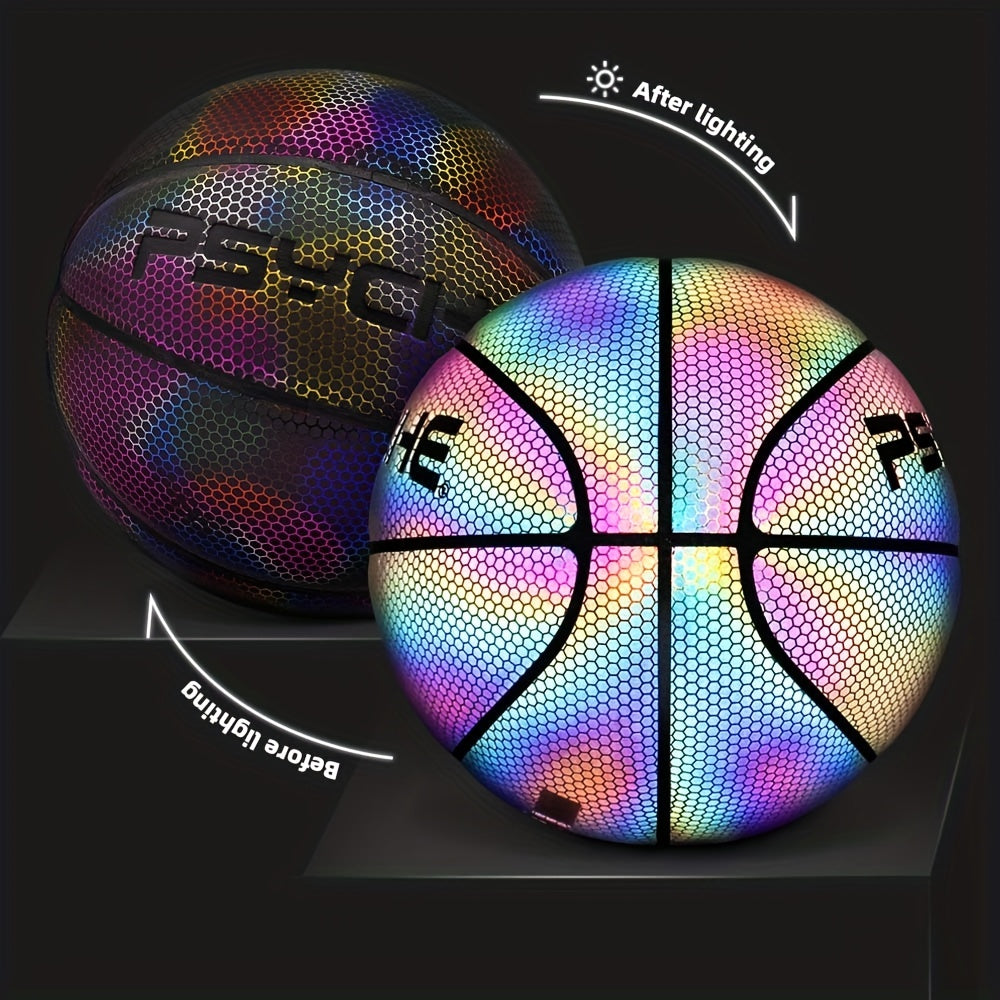 Reflective PU Basketball Size 7 Indoor Outdoor Practice