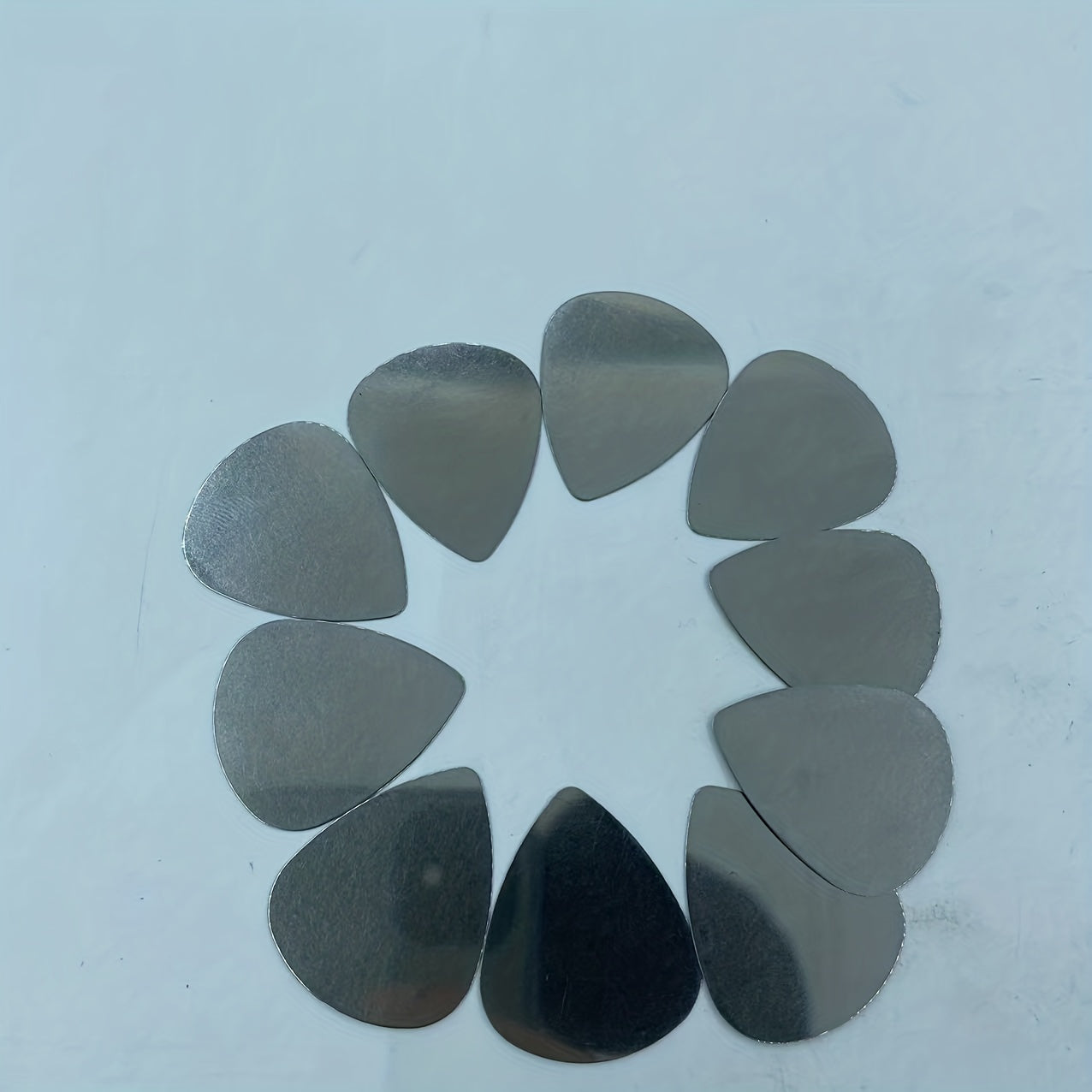 5/10pcs Metal Guitar Pick 0.3mm Thin Silvery Bass Ukelele Pick