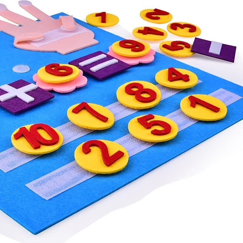 Colorful Felt Math Number Board Interactive Game for Youngsters