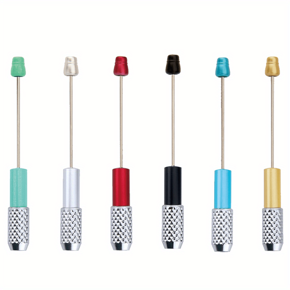 6pcs Beadable Pencil Extender DIY Colorful Pencil Lengthener Back to School Gift