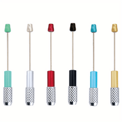 6pcs Beadable Pencil Extender DIY Colorful Pencil Lengthener Back to School Gift