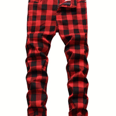 Men's Allover Print Cotton Jeans - Spring/Summer