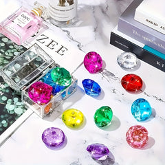 60pcs Diving Gem Pool Toys Acrylic Pirate Treasure Chest