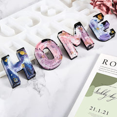Large Reversed Alphabet Resin Molds Silicone Mold Set