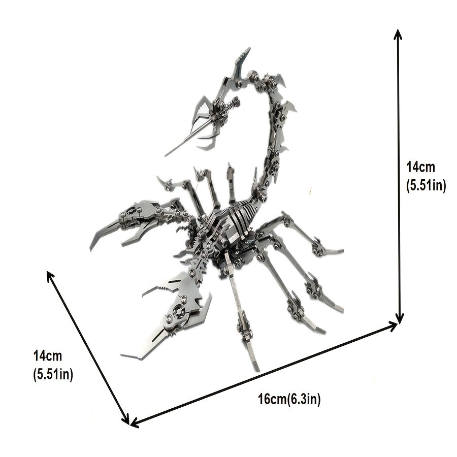 MOKR Scorpion King 3D Metal Jigsaw Puzzle DIY Educational Toy Animal Silver