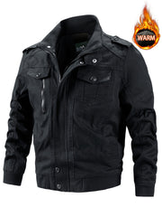 Men's Fleece Jacket Stand Collar Warm Winter Coat